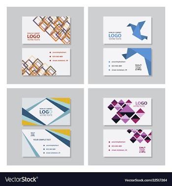 Set of creative and clean business card template vector image