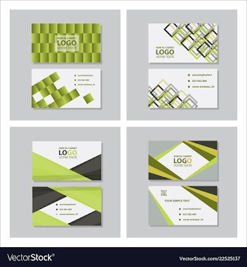 Set of creative and clean business card template vector image