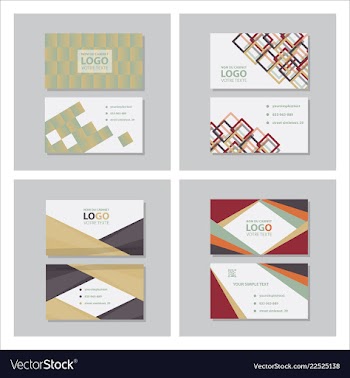 Set of creative and clean business card template vector image