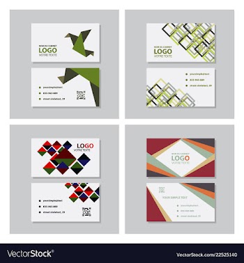 Set of creative and clean business card template vector image