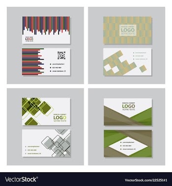 Set of creative and clean business card template vector image
