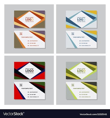 Set of creative and clean business card template vector image