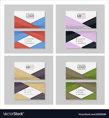 Set of creative and clean business card template vector image