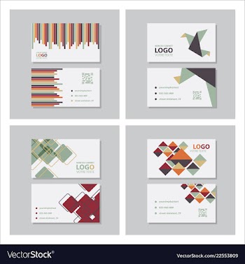 Set of creative and clean business card template vector image