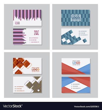 Set of creative and clean business card template vector image