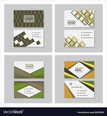 Set of creative and clean business card template vector image
