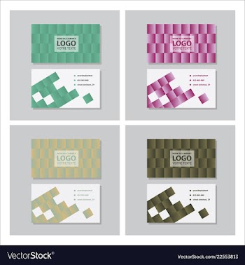 Set of creative and clean business card template vector image