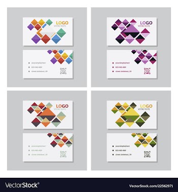 Set of creative and clean business card template vector image