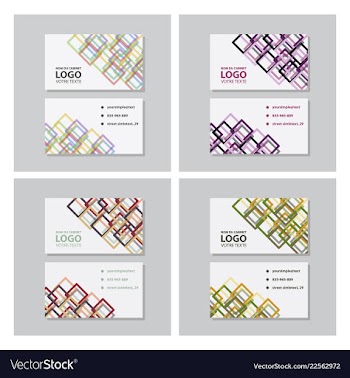 Set of creative and clean business card template vector image