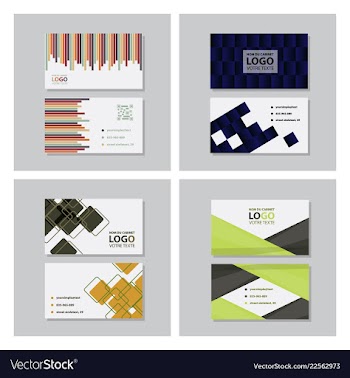 Set of creative and clean business card template vector image