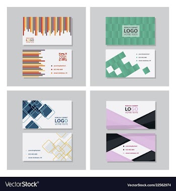 Set of creative and clean business card template vector image