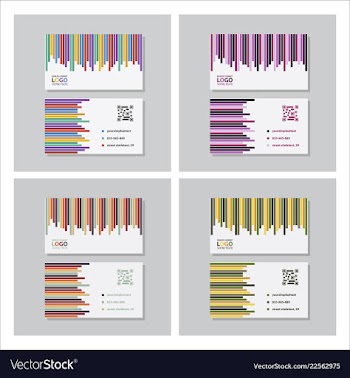 Set of creative and clean business card template vector image