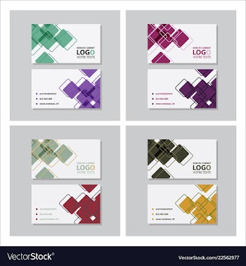 Set of creative and clean business card template vector image