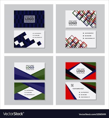 Set of creative and clean business card template vector image