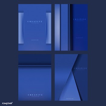 Set of creative background designs in blue | Free stock vector - 489786