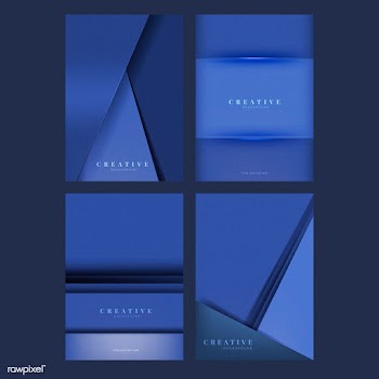 Set of creative background designs in blue | Free stock vector - 489791