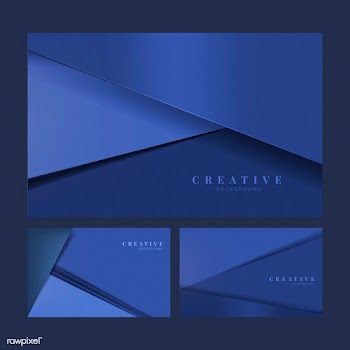 Set of creative background designs in blue | Free stock vector - 489917