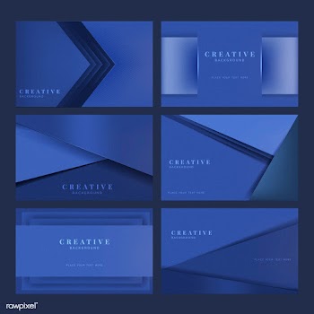 Set of creative background designs in blue | Free stock vector - 489918