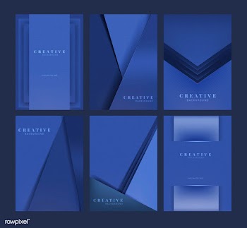 Set of creative background designs in blue | Free stock vector - 490089