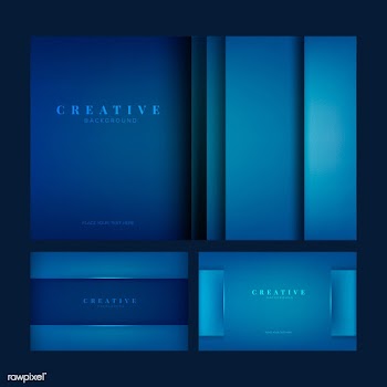 Set of creative background designs in deep bl.. | Free stock vector - 489780