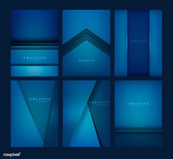 Set of creative background designs in deep bl.. | Free stock vector - 489859