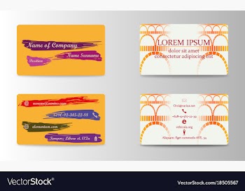 Set of creative business card print templates vector image