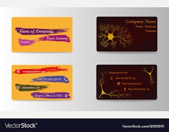 Set of creative business card print templates vector image