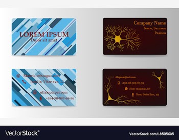 Set of creative business card print templates vector image