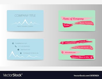 Set of creative business card print templates vector image