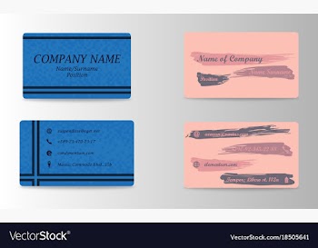 Set of creative business card print templates vector image