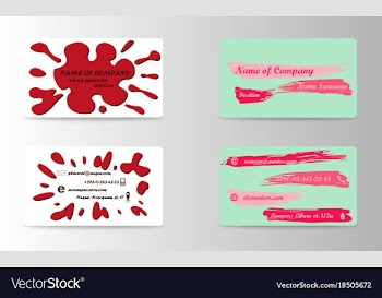 Set of creative business card print templates vector image