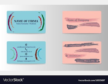 Set of creative business card print templates vector image
