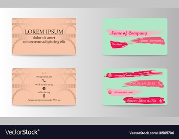 Set of creative business card print templates vector image