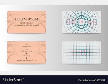 Set of creative business card print templates vector image