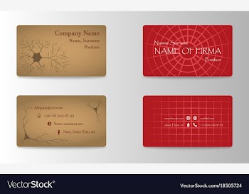 Set of creative business card print templates vector image