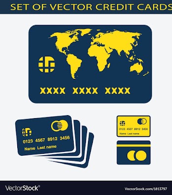  					Set of credit cards vector image														