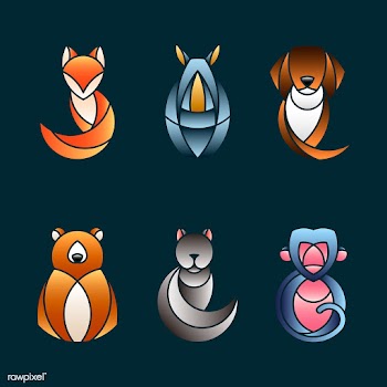 Set of cute animal design vectors | Free stock vector - 520970