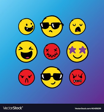 set of cute emoticon hand drawn