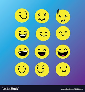 set of cute yellow emoticon hand drawn