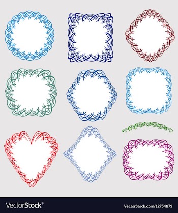 Set of decorative border vector image