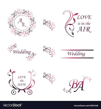 Set of decorative calligraphic elements floral vector image