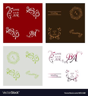 Set of decorative calligraphic elements floral vector image