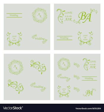 Set of decorative calligraphic elements floral vector image