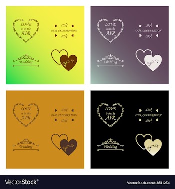 Set of decorative calligraphic elements floral vector image