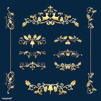 Set of decorative Christmas designs for cards.. | Free stock vector - 494356