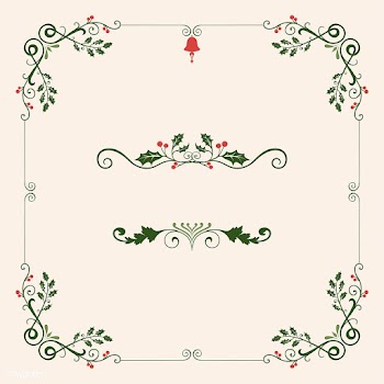 Set of decorative Christmas designs for cards.. | Free stock vector - 494393