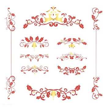 Set of decorative Christmas designs for cards.. | Free stock vector - 494441