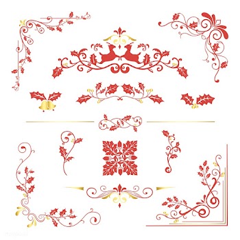 Set of decorative Christmas designs for cards.. | Free stock vector - 494467