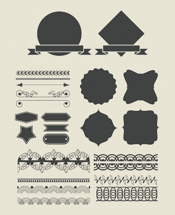 Set of decorative ribbon cartoon Free Vector
