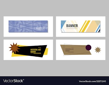 Set of design banner background vector image